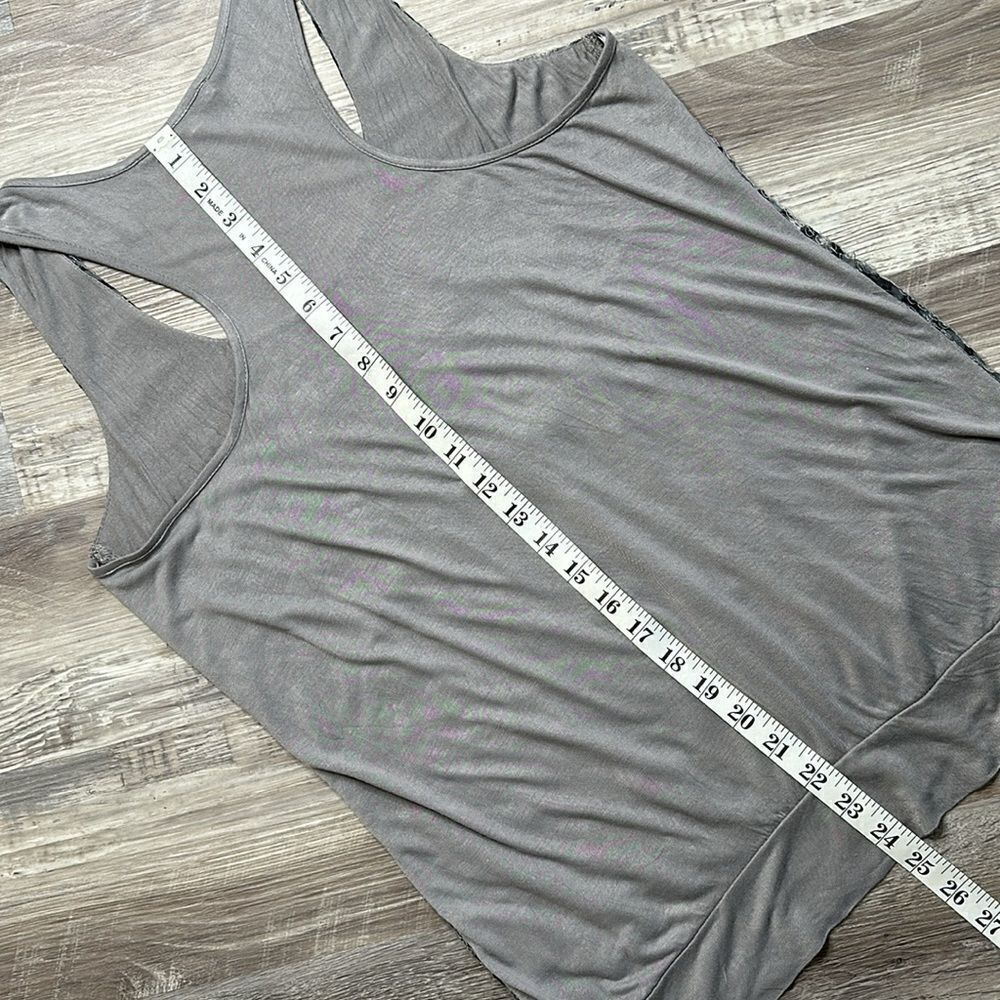 Matty M silver sequence, scoop neck tank top |size large | WA-1589 - Picture 8 of 8